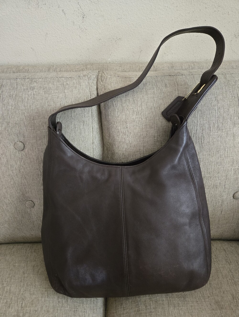Coach 4177 Flatiron Mahogany Brown Hobo Bag Purse Vintage Leather Distressed - Picture 6 of 16